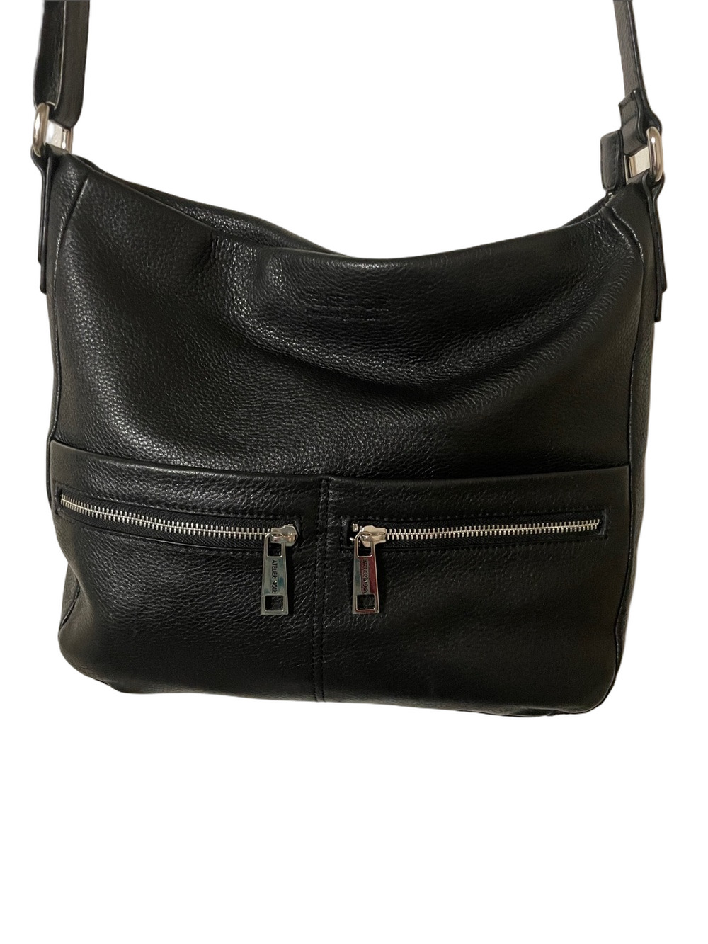 Atelier Noir by Rudsak Black Pebbled Leather Shoulder Bag - Picture 3 of 9
